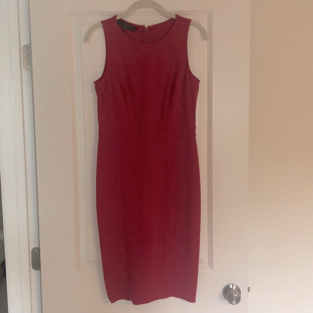 Nine West hot pink fitted dress